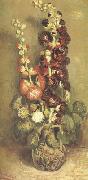 Vincent Van Gogh Vase wtih Hollyhocks (nn04) Spain oil painting artist